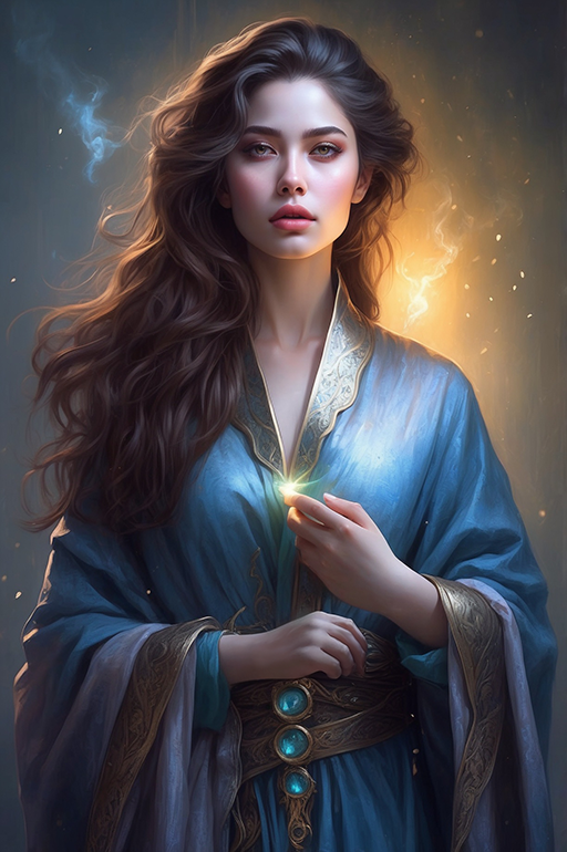 Human Female Sorceress 4
A human female sorceress with long brown hair. Wearing blue robes and a magical atmosphere.
Keywords: human;female;sorceress;blue;long hair;brown;magic