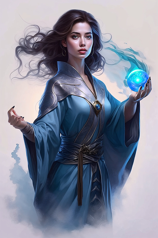 Human Female Sorceress 6
A human female sorceress with long brown hair. Wearing blue robes and holding a glowing blue magic sphere.
Keywords: human;female;sorceress;blue;long hair;brown;magic;sphere