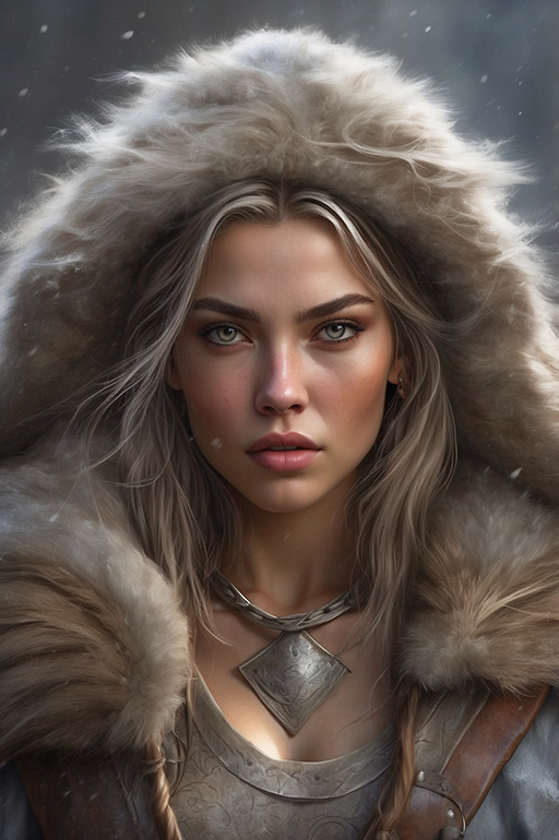 Human Female Warrior 5
A human female warrior with long dirty blonde hair. Wearing a fur hood.
Keywords: human;female;barbarian;warrior;fighter;long hair;blonde;furs;hood