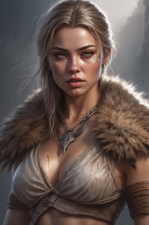 Human Female Warrior 7
A human female warrior with long dirty blonde hair. Wearing skimpy clothes and furs.
Keywords: human;female;barbarian;warrior;fighter;long hair;blonde;cloth armor;skimpy;furs