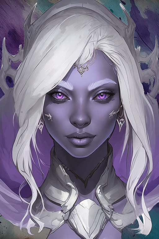 Female Drow 8
An artistic portrait of a female drow with shades of purple and blue.
Keywords: drow;female;artistic;watercolor;cloak;long hair;white;purple eyes