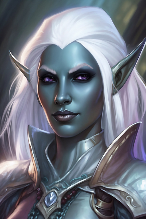 Female Drow 13
A typical female drow with long white hair and purple eyes. Wearing plate armor.
Keywords: drow;female;plate armor;long hair;white;purple eyes